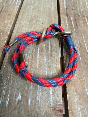 Orobianco Unisex Double-Wrap Braided Leather Bracelet